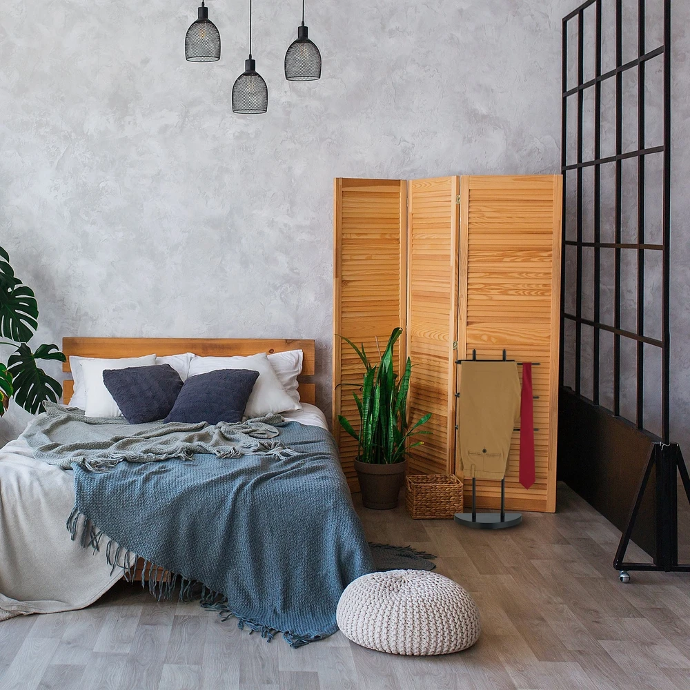 Relaxdays Pastatomas juodas metalinis rankšluosčių stovas