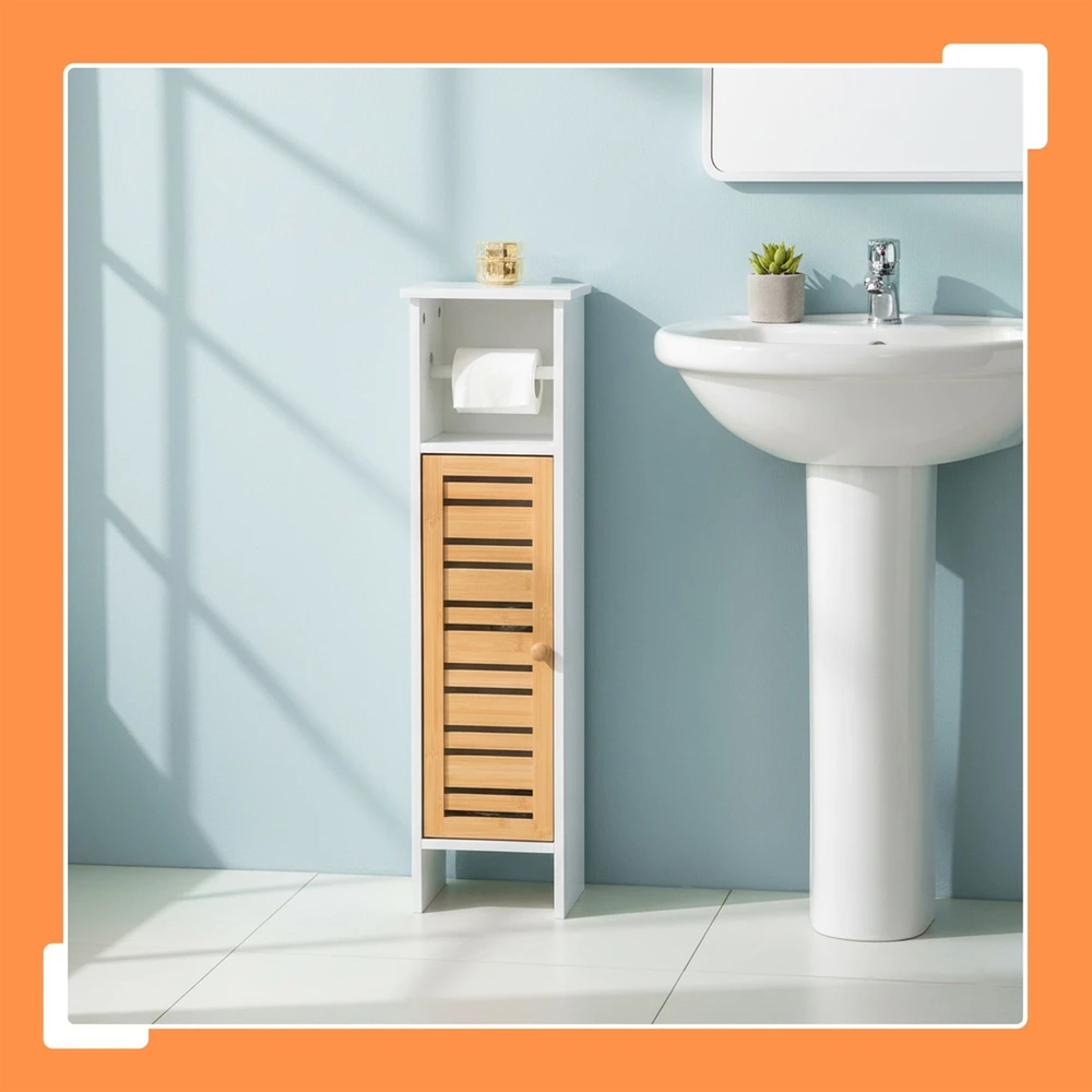 Relaxdays Pastatomas tualetinio popieriaus laikiklis, 3 lentynos