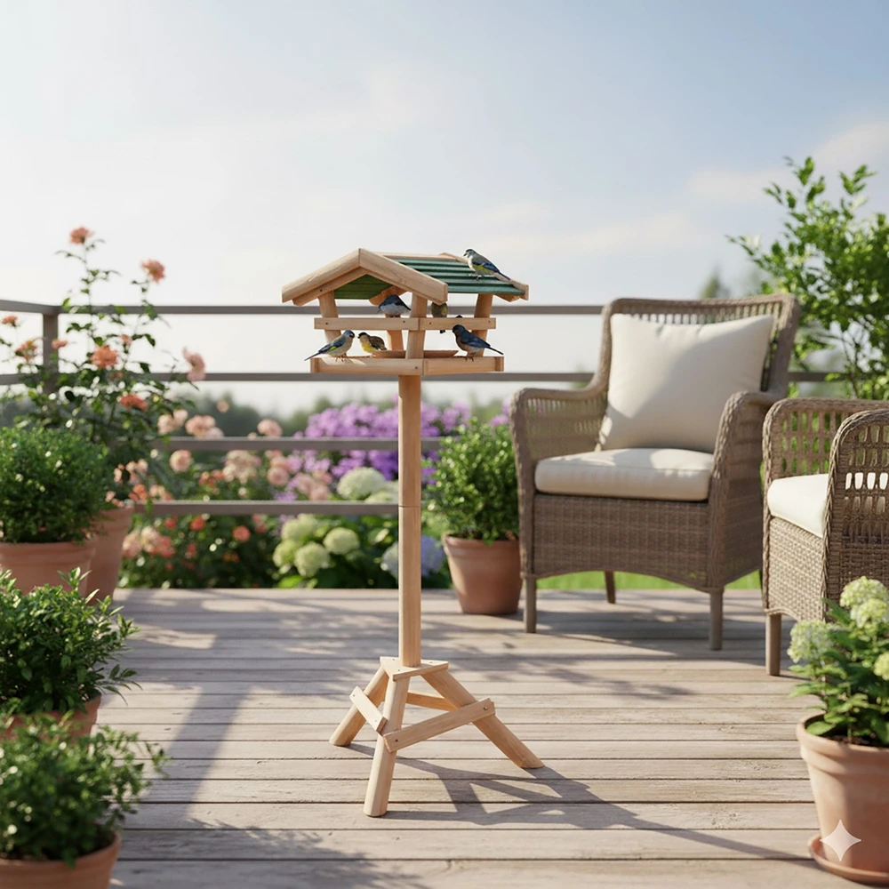 Relaxdays Paukščių lesykla su stovu