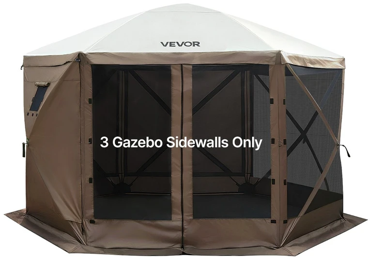 Vevor Palapinės šoninių sienų rinkinys 1,73 x 1,48 m, 3 vnt. su langais