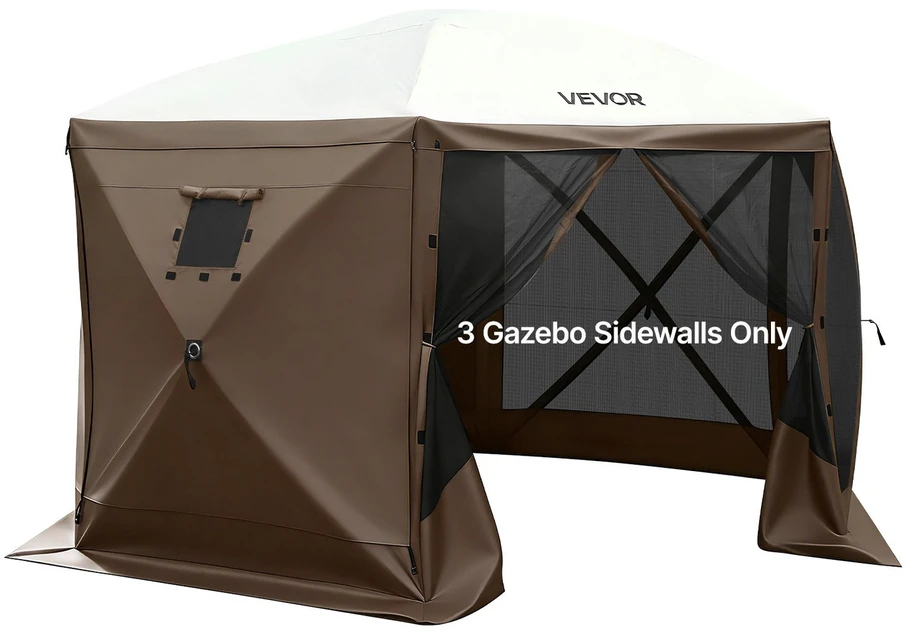 Vevor Palapinės šoninių sienų rinkinys 1,73 x 1,48 m, 3 vnt. su langais