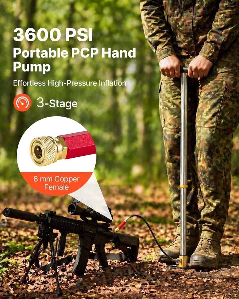 VEVOR PCP rankinis siurblys, 3 pakopų, 3600 PSI