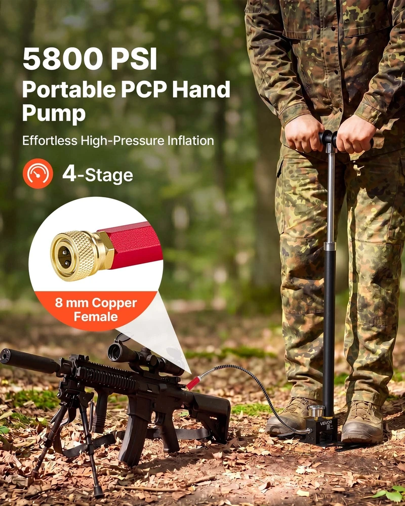 PCP rankinis siurblys, 4 pakopų