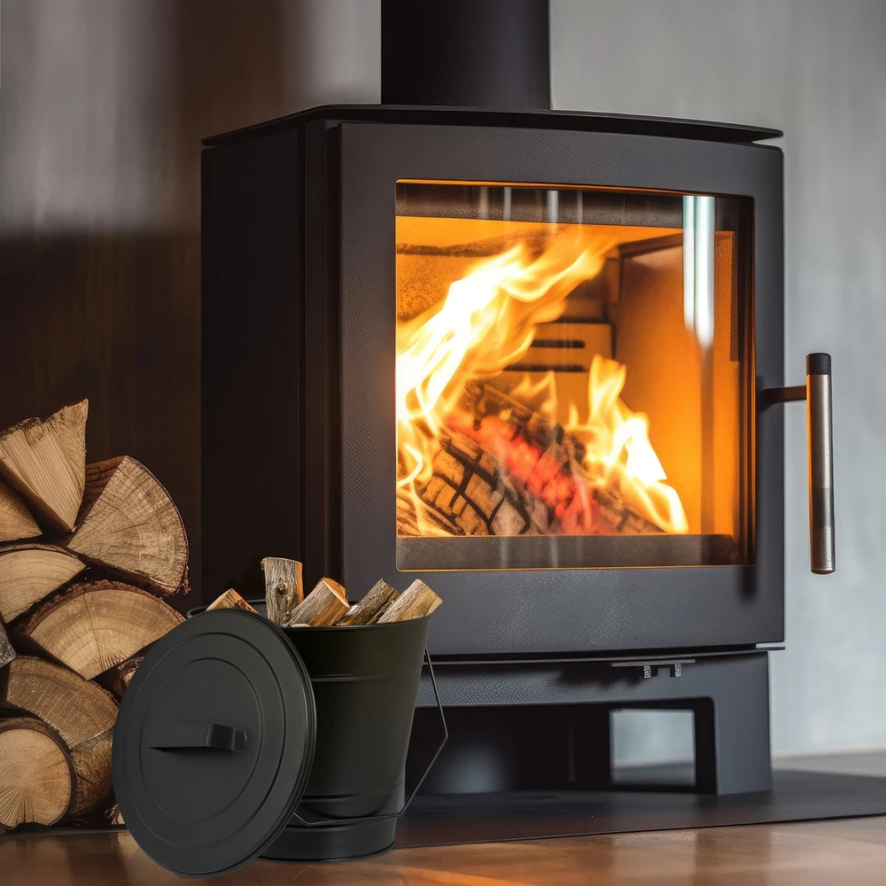 Relaxdays Pelenų kibiras su dangčiu 7 litrai