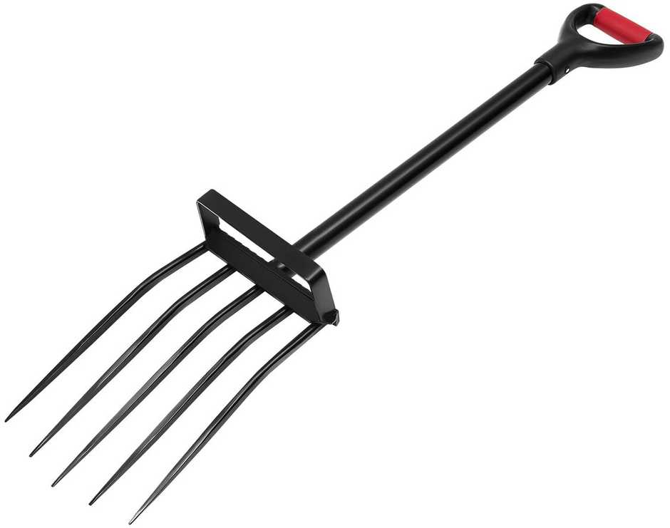 Vevor Penkių dantų sodo šakė su metaline rankena