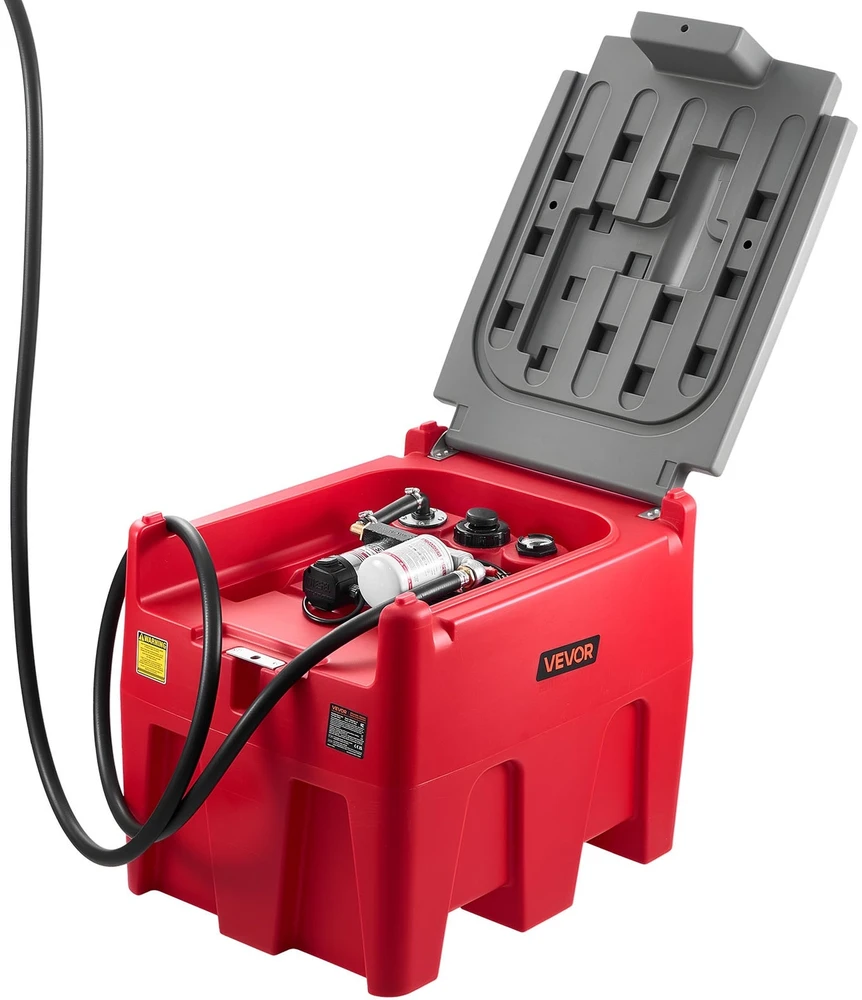 VEVOR Pernešamas dyzelino bakas 220 l, su 12 V siurbliu