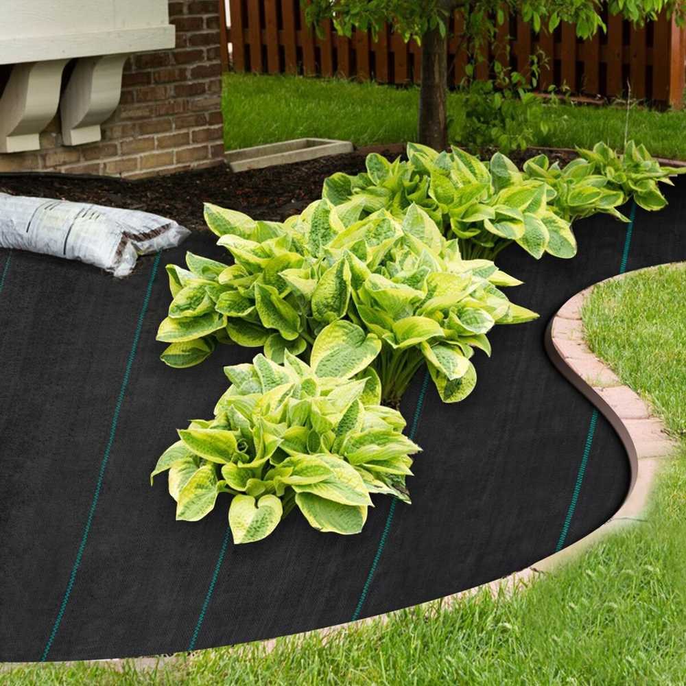 VEVOR Piktžolių barjerinė plėvelė, juoda, 1.5 x 76.2 m