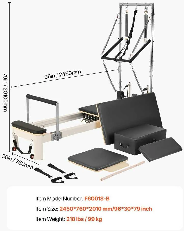 Vevor Pilates reformeris su pasipriešinimu namų sporto salei