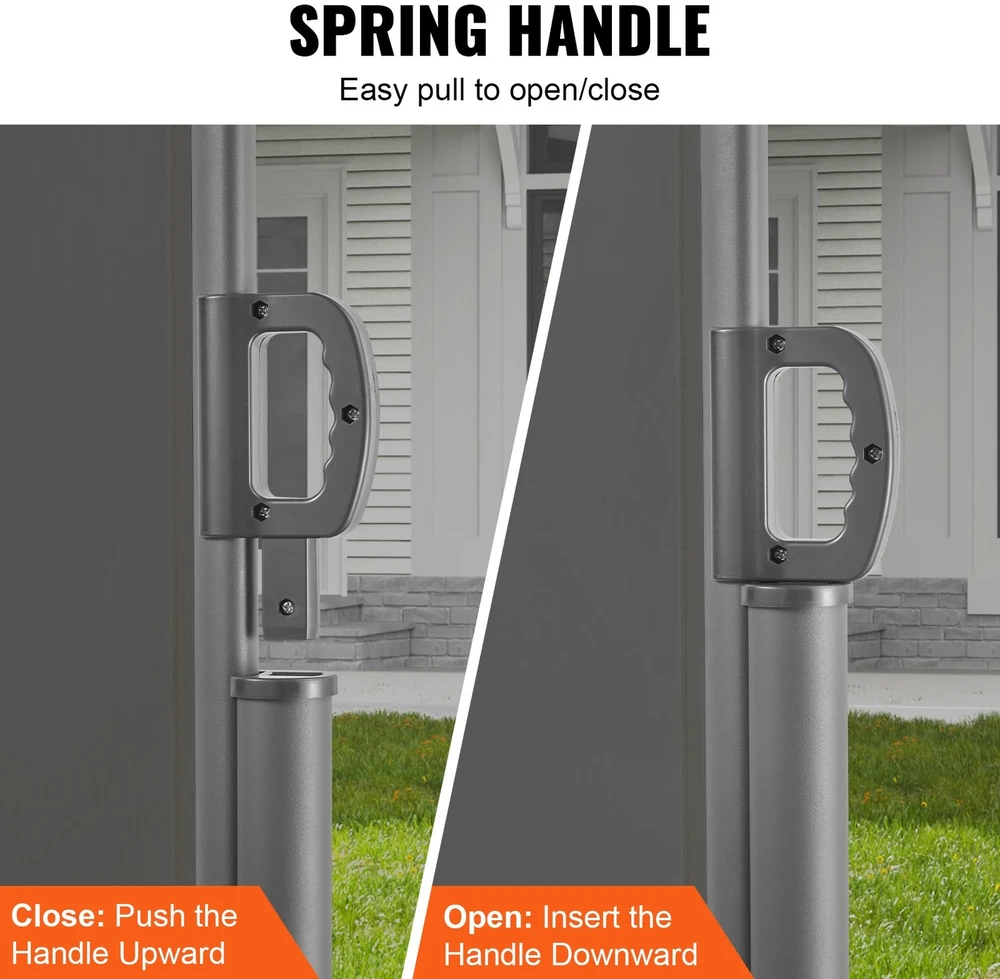 VEVOR Pilka ištraukiama terasos privatumą užtikrinanti užtvara