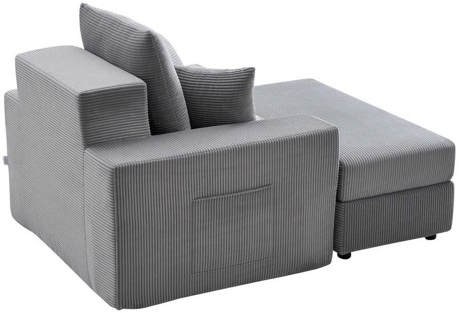 Sofa Vevor Pilka šezlonginė kėdė su pagalvėmis