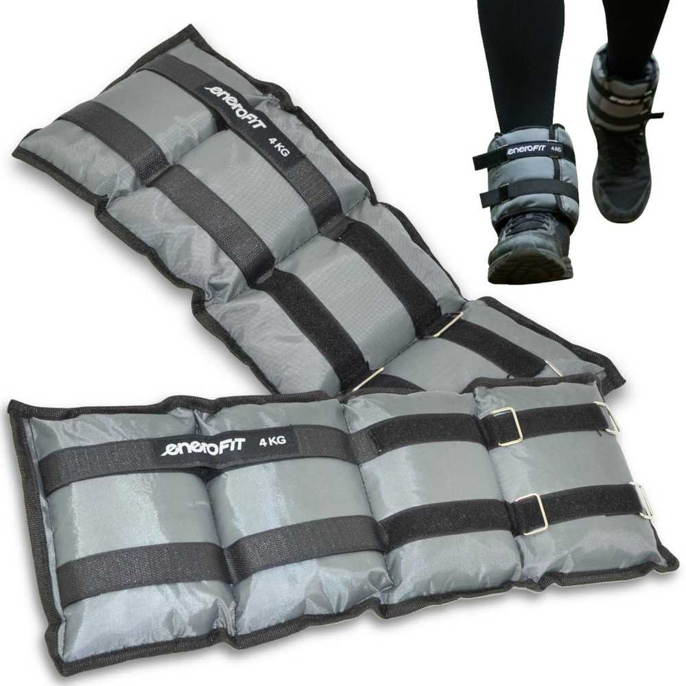 Rankų ir kojų svoriai EB Fit, 8kg (2x4kg), pilki