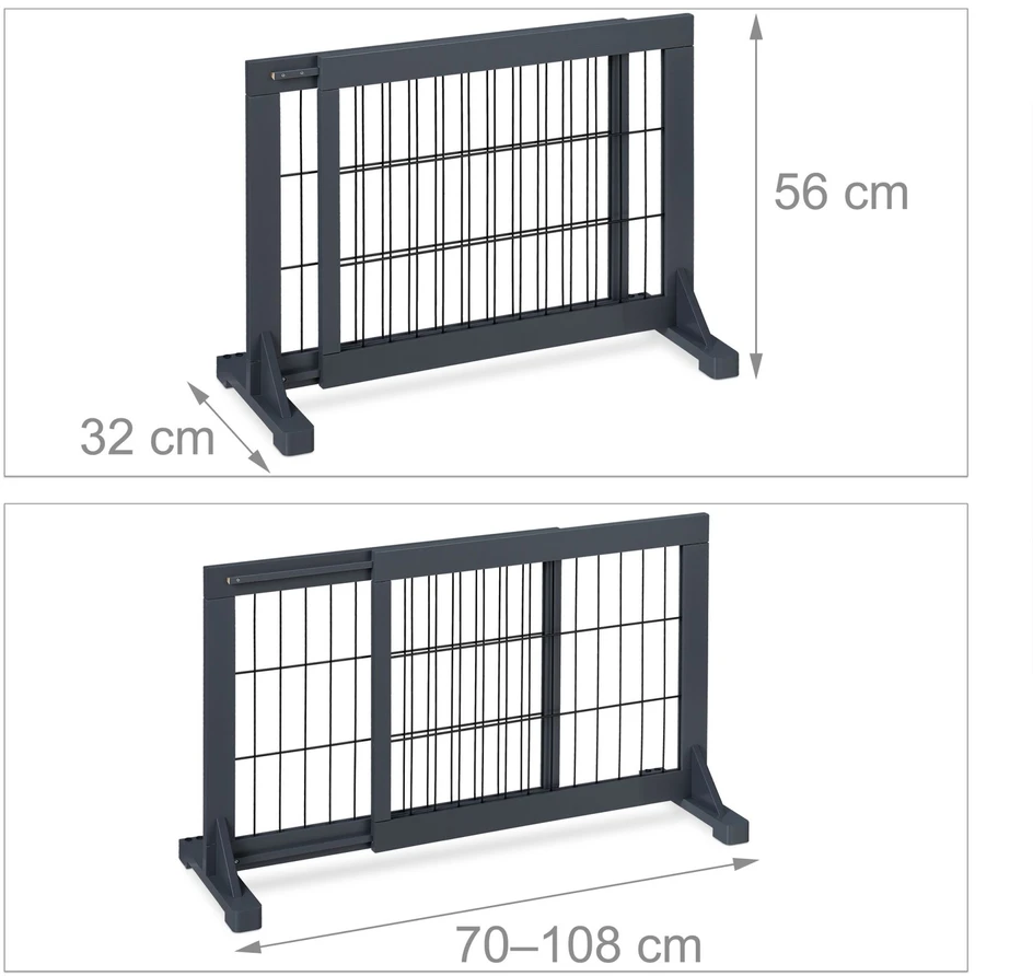 Relaxdays Pilki apsauginiai varteliai 56 cm