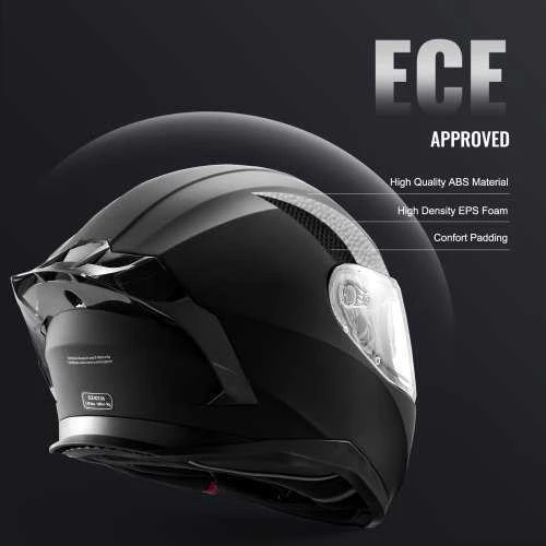 VEVOR Pilno veido motociklininko šalmas su „Bluetooth“ lizdu