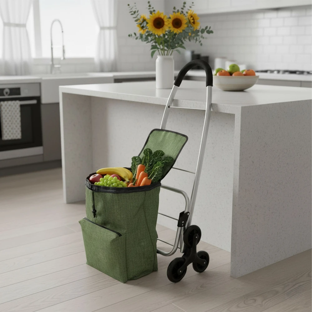 Relaxdays Pirkinių vežimėlis laiptams 45 l