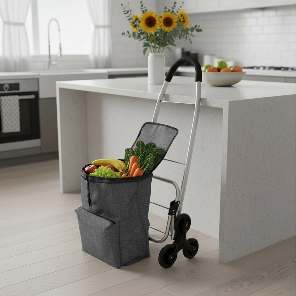 Relaxdays Pirkinių vežimėlis laiptams 45 l