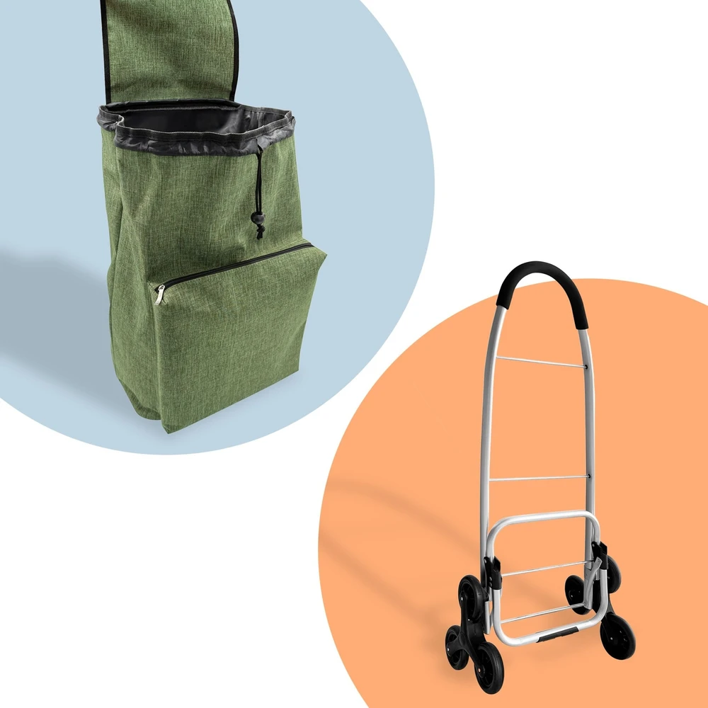 Relaxdays Pirkinių vežimėlis laiptams 45 l