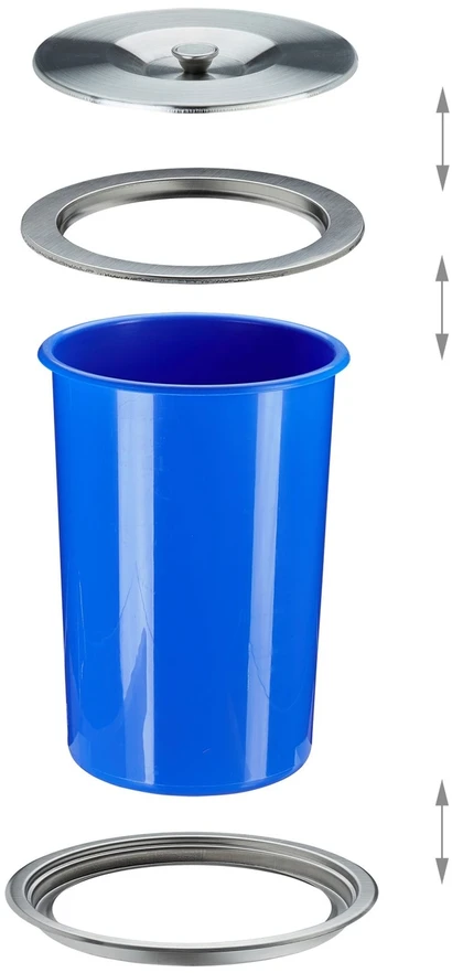 Relaxdays Plastikinė ir plieninė šiukšliadėžė 8 l
