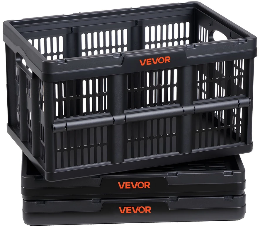 Vevor Plastikinės sulankstomos daiktadėžės, 45 L, 3 vnt.