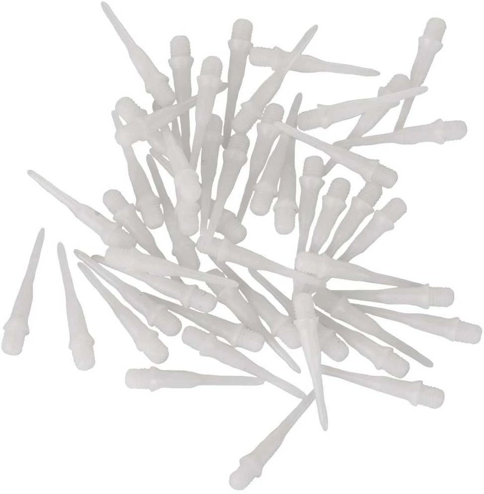 Enero Plastikiniai smiginio antgaliai, 50 vnt, balti