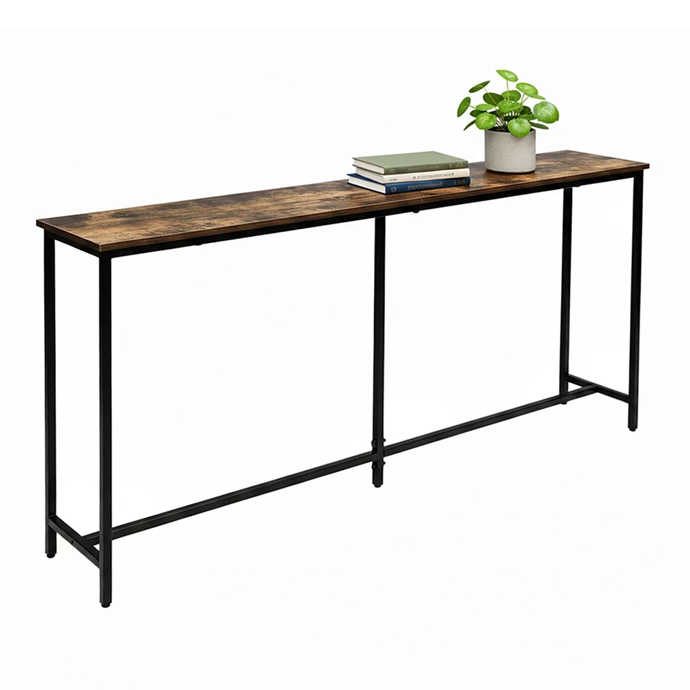 Relaxdays Platus konsolinis stalas, industrinio stiliaus