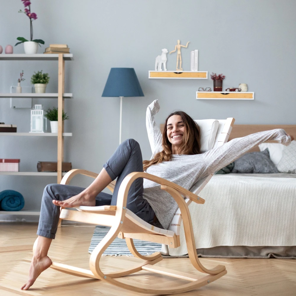 Relaxdays Plaukiojanti lentyna su stalčiumi