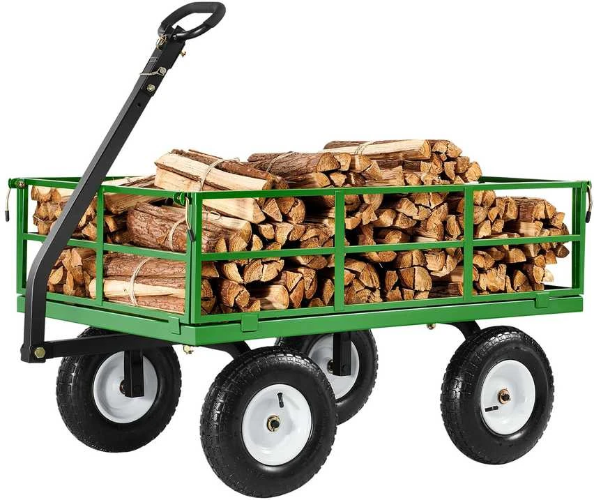 VEVOR Plieninė sodo vežimėlis su 544 kg talpa