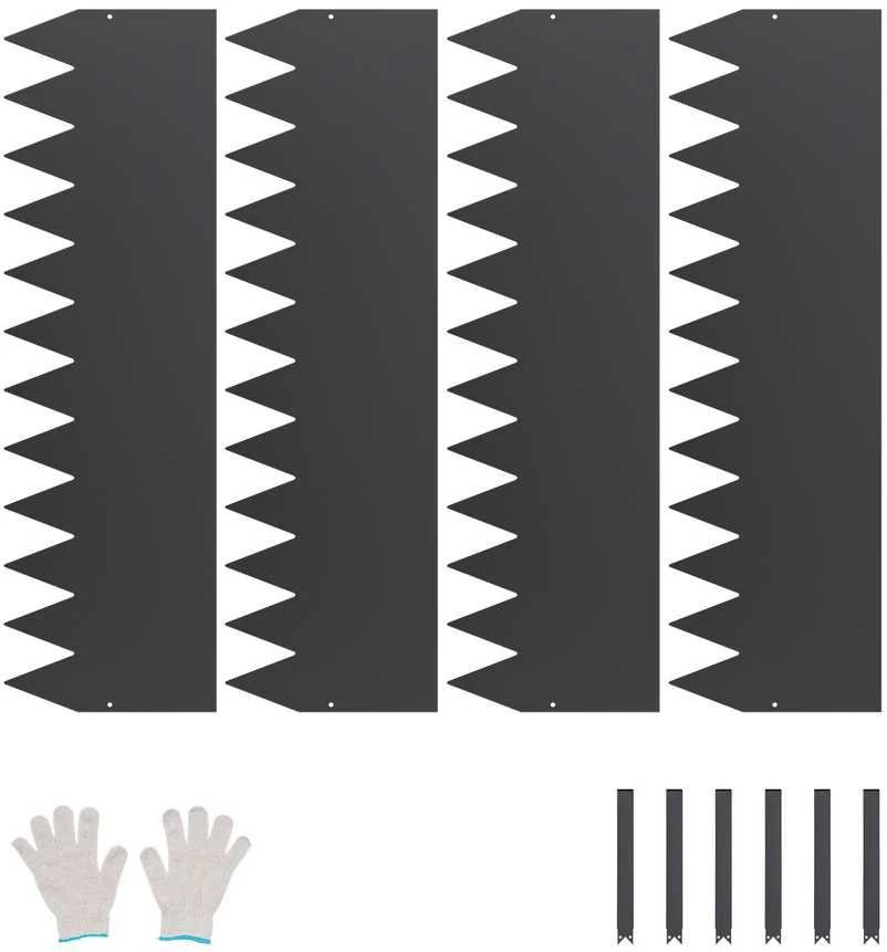 VEVOR Plieninės vejos borteliai 1016 x 304 mm, 4 vnt.