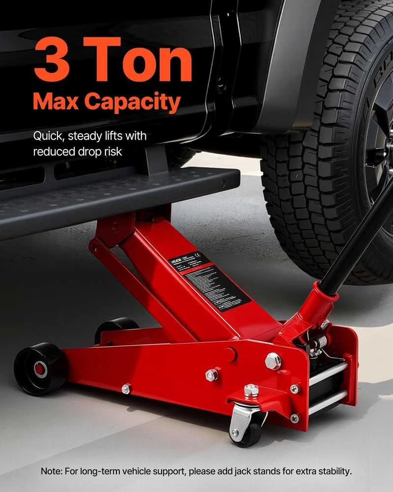 Vevor Plokščias automobilio domkratas, 3 tonų talpos