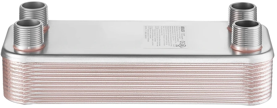 VEVOR Plokštelinis šilumokaitis, 20 plokštelių, 126 x 301 mm