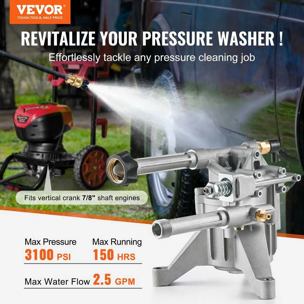 VEVOR Plovimo siurblio pompa 3100 PSI 2.5 GPM