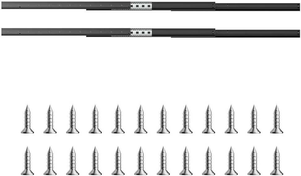 VEVOR Pogrindinės stalčių bėgeliai 80 cm 117 kg apkrova