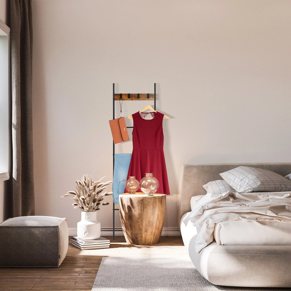Relaxdays Pramoninės stiliaus kopėtėlių rankšluosčių laikiklis