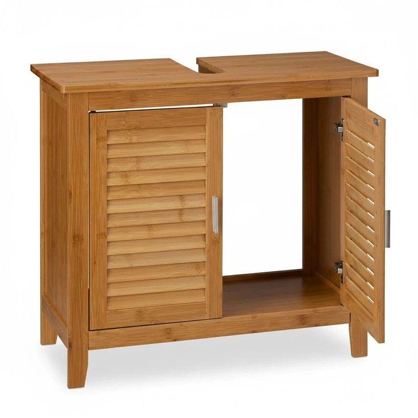 Relaxdays Praustuvo grindinė spintelė LAMELL Bamboo