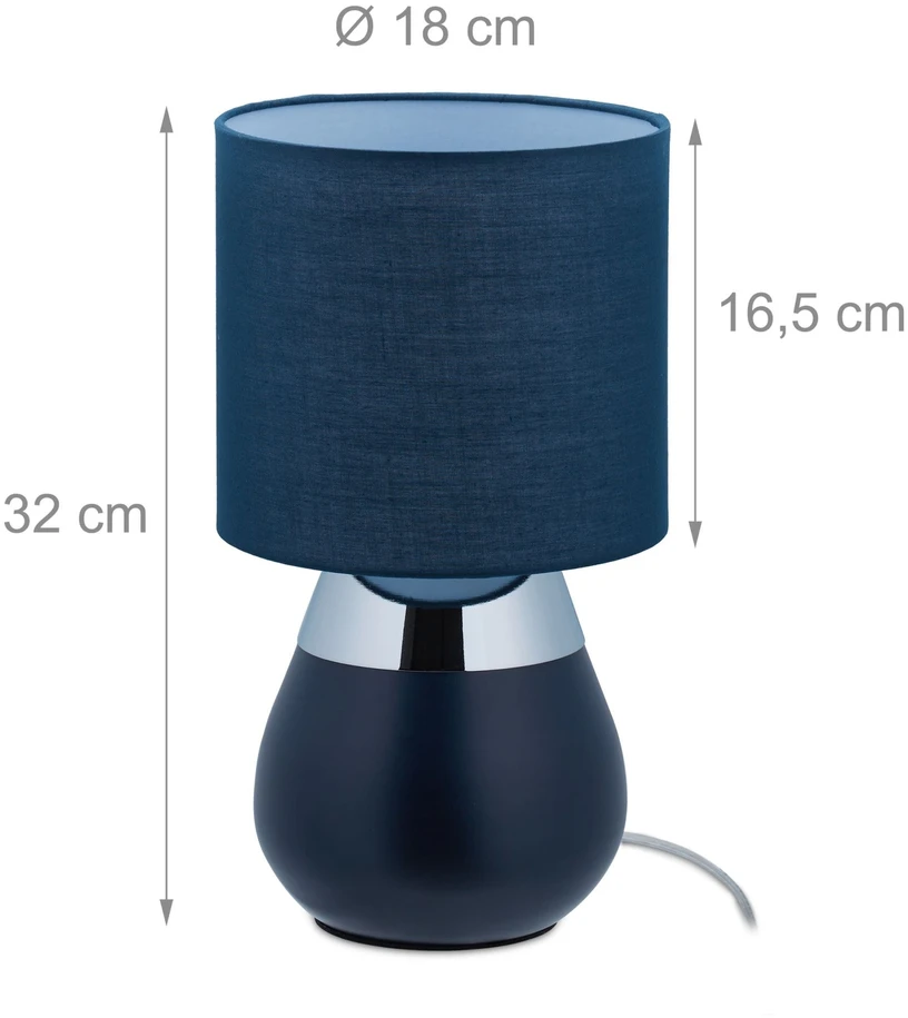 Relaxdays Prie lovos pastatomas šviestuvas Touch oval