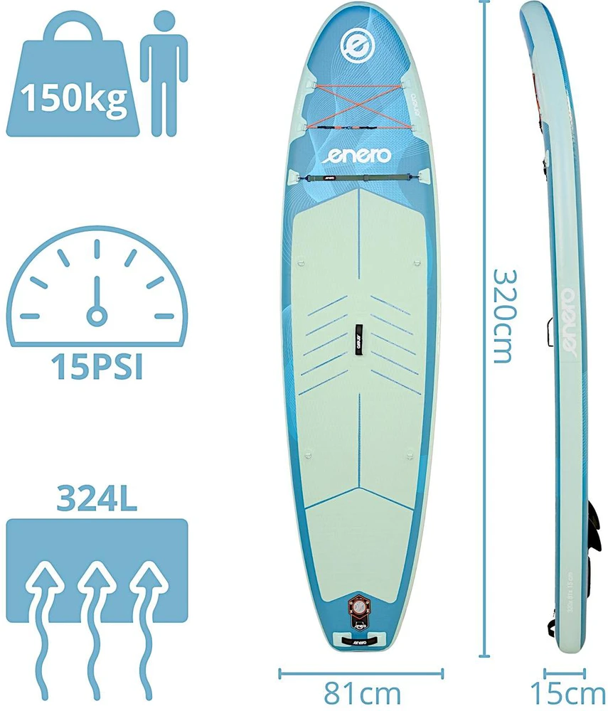 Pripučiama SUP lenta, 150 kg, Enero, 320x81x15 cm
