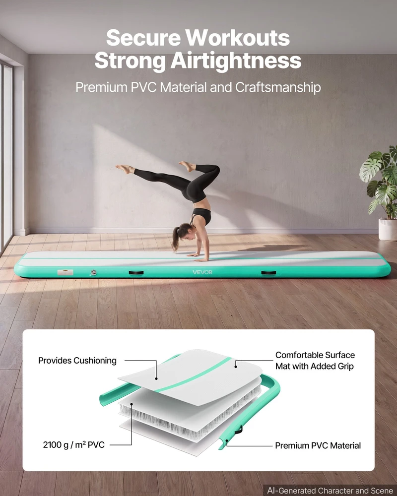VEVOR Pripučiamas gimnastikos air mat kilimėlis 4 m