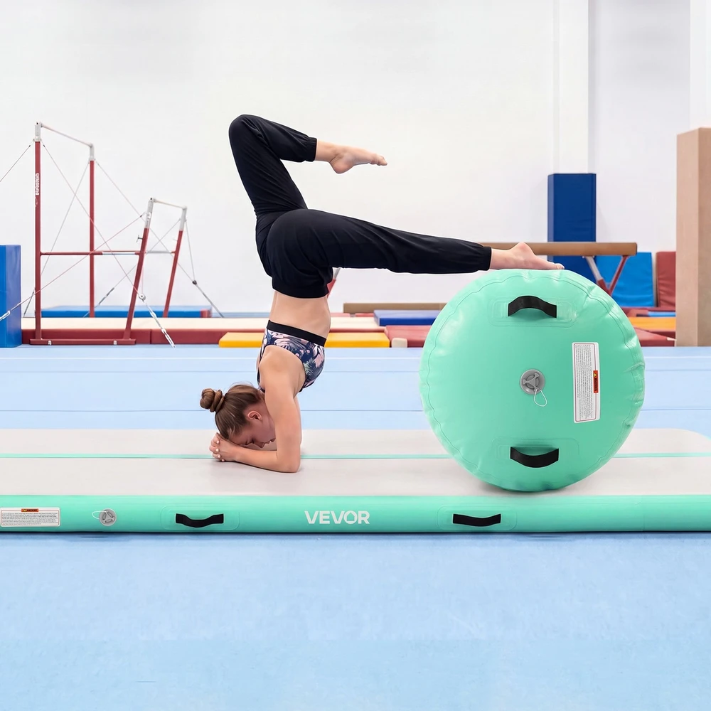 Pripučiamas gimnastikos kilimėlis 3 m su cilindru