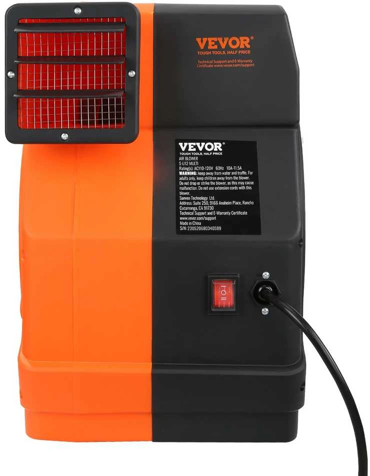 VEVOR Pripučiames pilies ventiliatorius 1100W