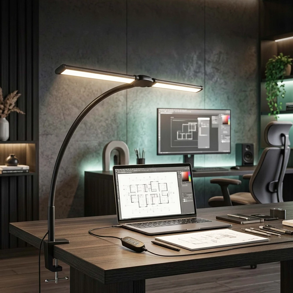 Relaxdays Prispaudžiama LED stalinė lempa, 61cm
