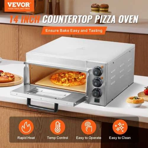 VEVOR Profesionali stalviršio elektrinė picos krosnis 14" picoms