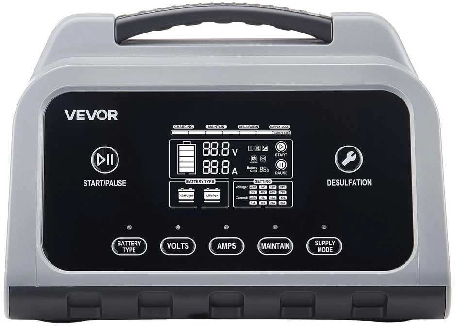 VEVOR Protingas akumuliatoriaus įkroviklis su LCD ekranu