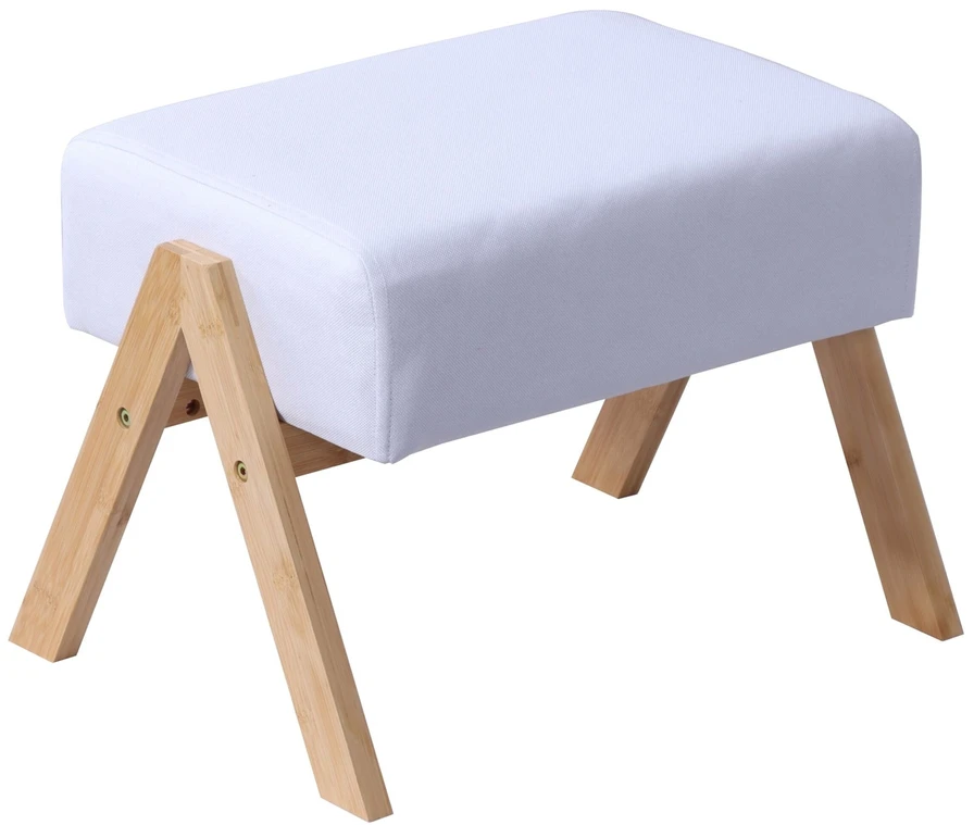Relaxdays Pufas iš bambuko ir audinio