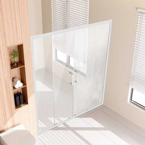 VEVOR Pusapramatės dvigubos slankiojančios dušo durys