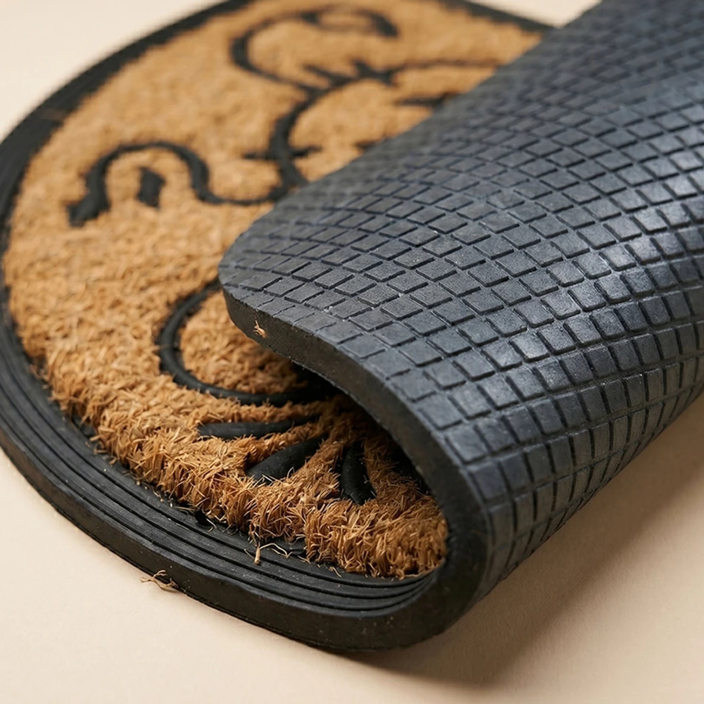 Relaxdays Pusiau apvalus durų kilimėlis su ornamentais