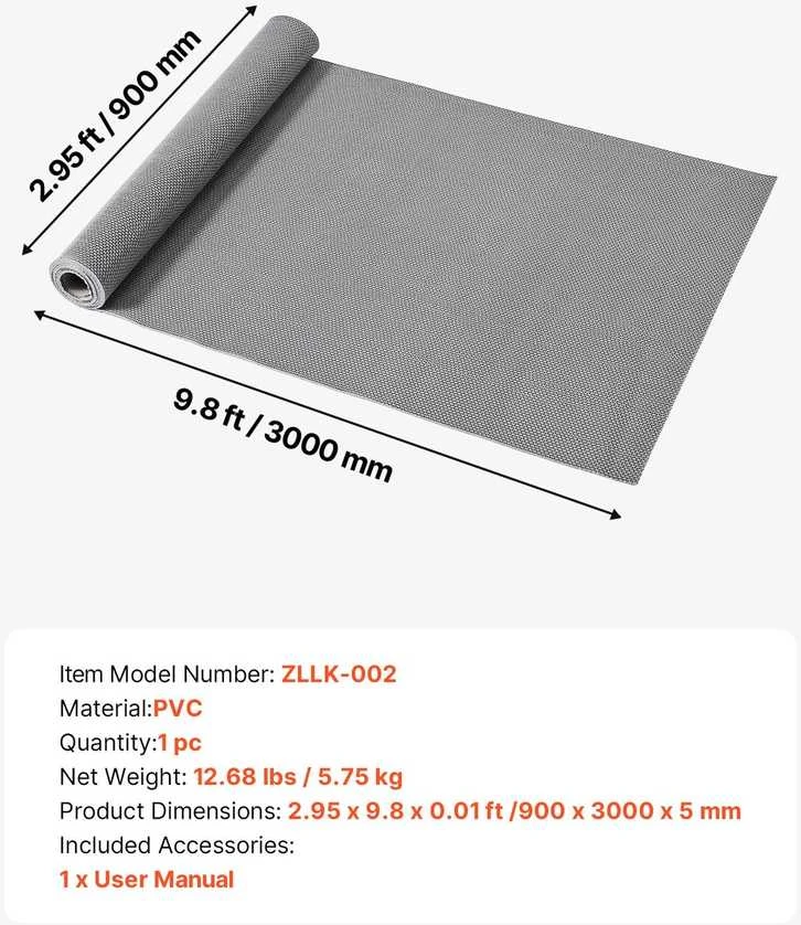VEVOR Pvc neslystantis drenažinis kilimėlis