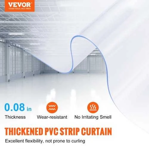 VEVOR PVC užuolaidų durų uždanga 50' x 20 cm vėsinimo įrenginiams