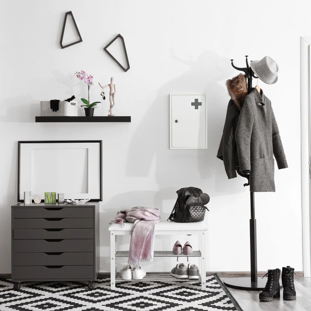 Relaxdays Rakinama vaistinėlės spintelė balta/pilka