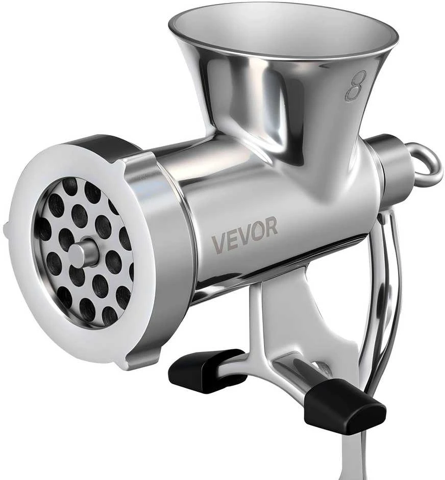VEVOR Rankinė mėsmalė nerūdijančio plieno su spaustuku