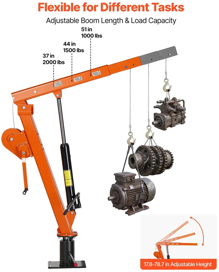 VEVOR Rankinis pikapo kranas 907,2kg