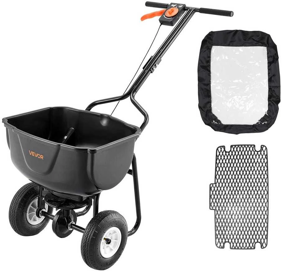 VEVOR Rankinis skleidėjas su tinkleliu, 27,2kg talpa